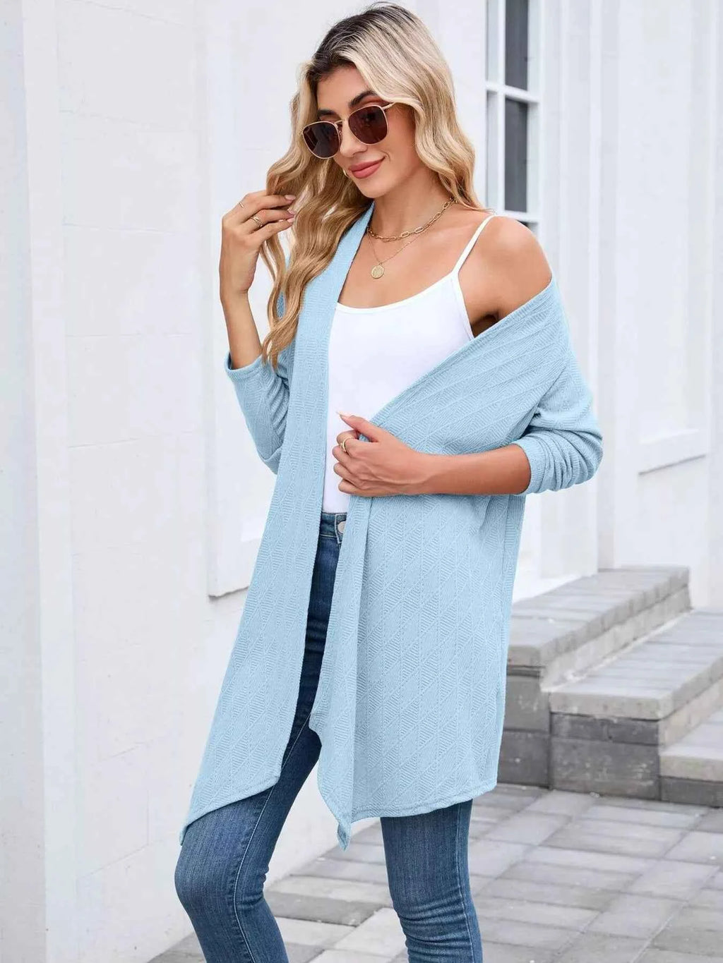 Open Front Long Cardigan