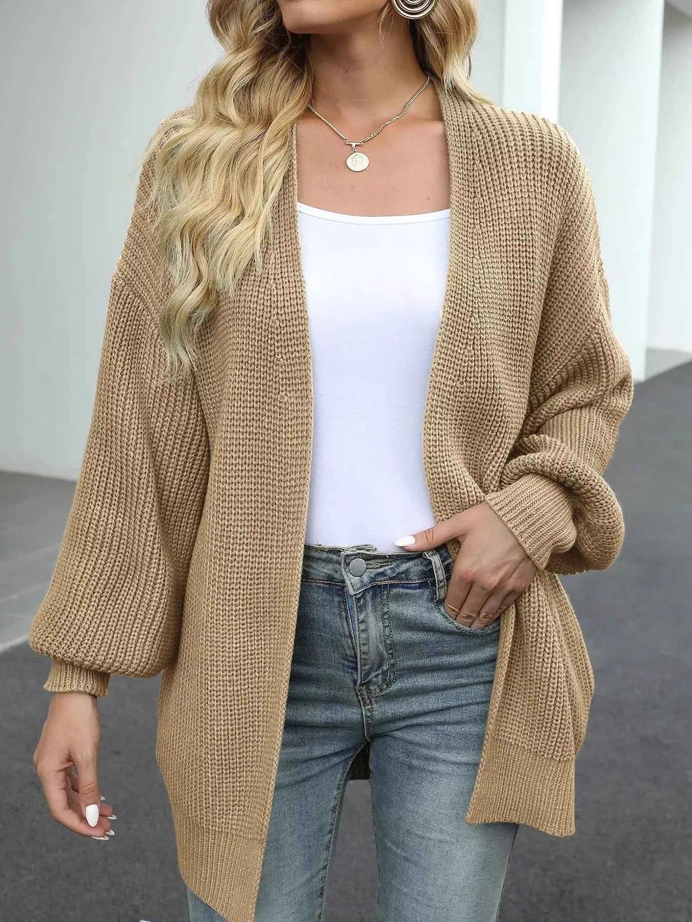 Oversized Chunky Knit Open Front Cardigan 55d59b78375f4a63b1055d55d1fcde57-Max-Origin