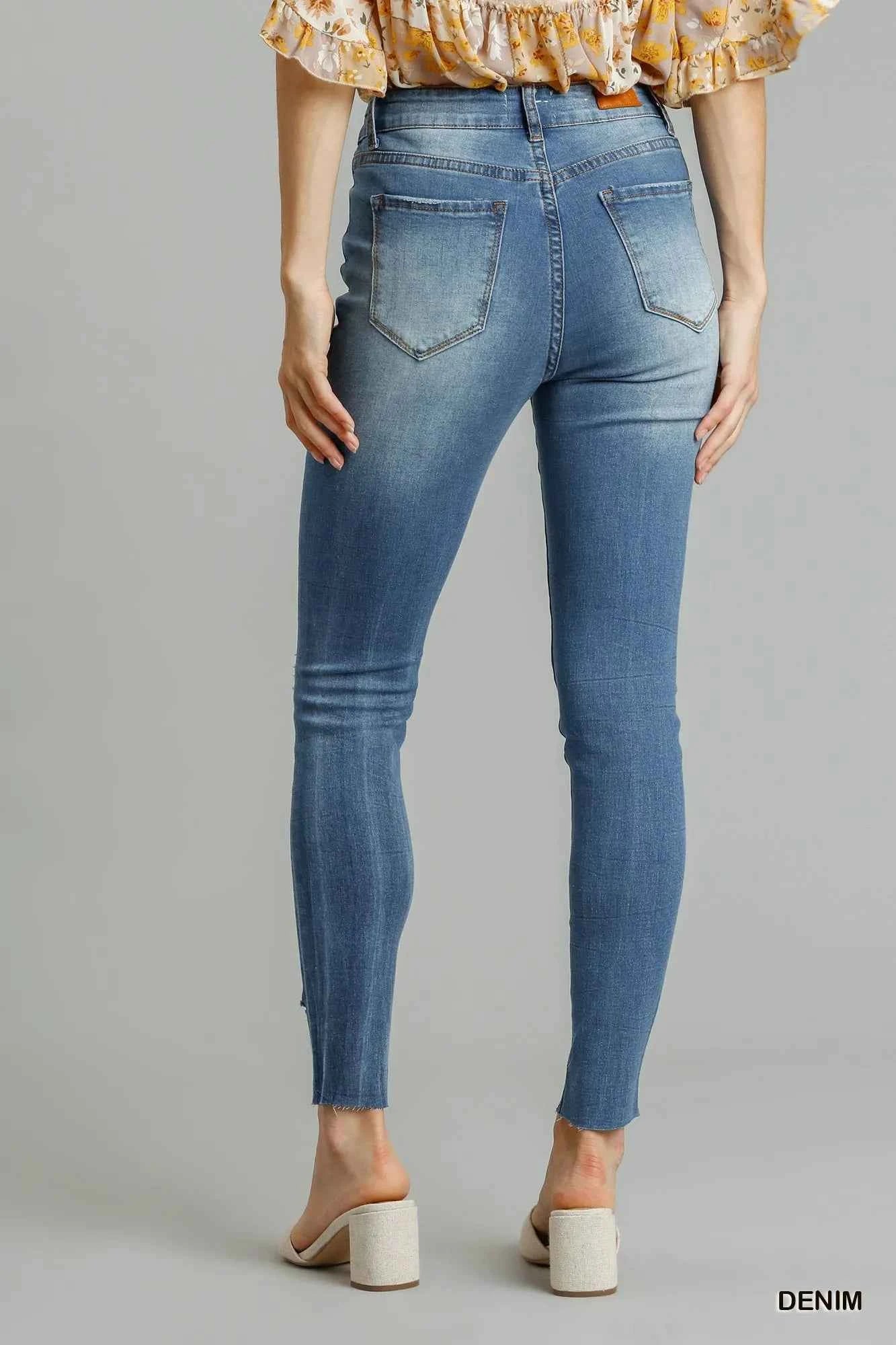 Umgee Distressed Skinny Jeans with Edge Detail 55da731f-8be9-4504-9f93-2e8a9de3efa0-Max-Origin