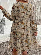 Floral Print Tiered Ruffle Hem Long Sleeve Dress 55e326a1cdb34f29a007f8a038065d20-Max-Origin