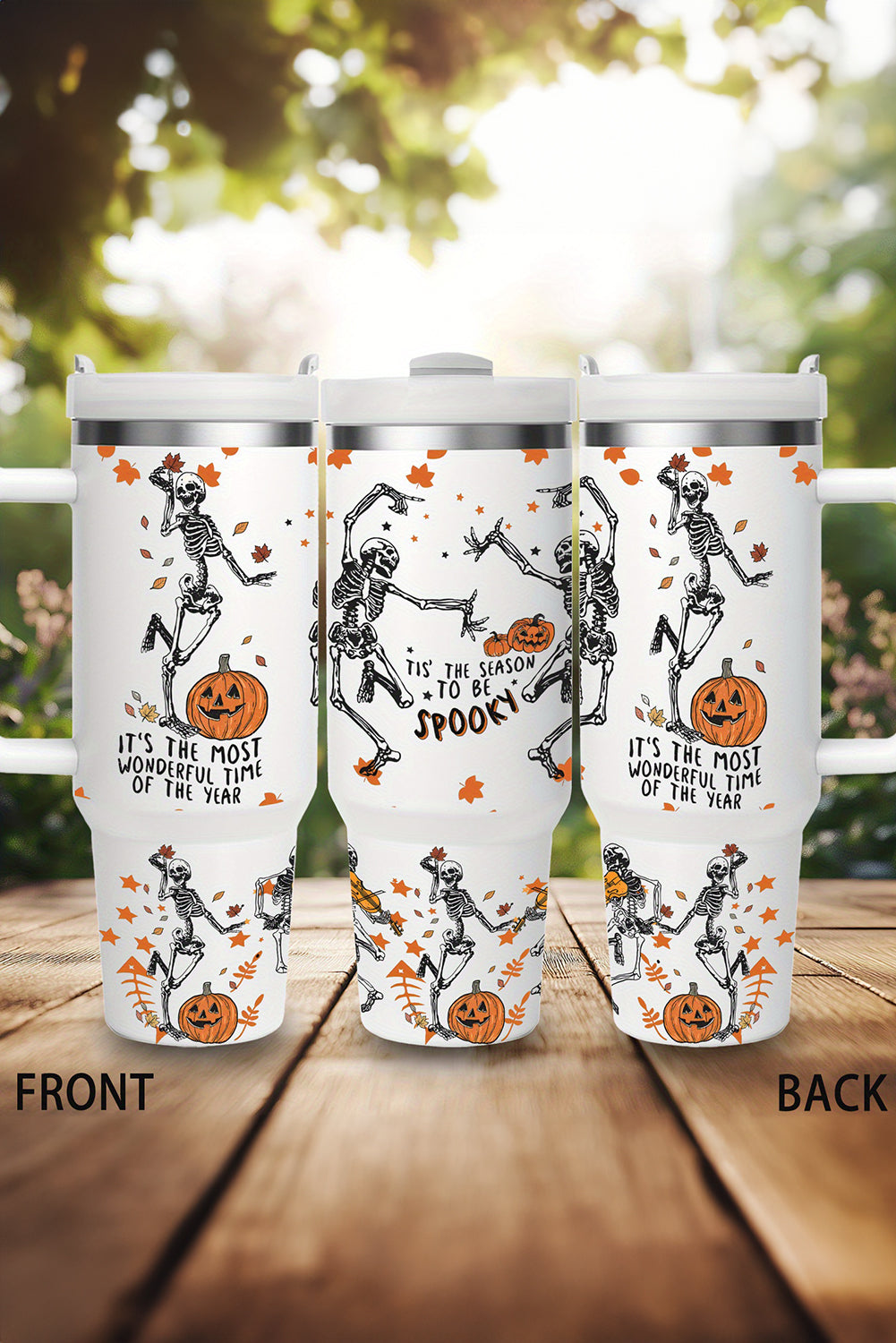 White It's the Most Wonderful Time of the Year Halloween Tumbler 40oz 55e822d71286e4ed