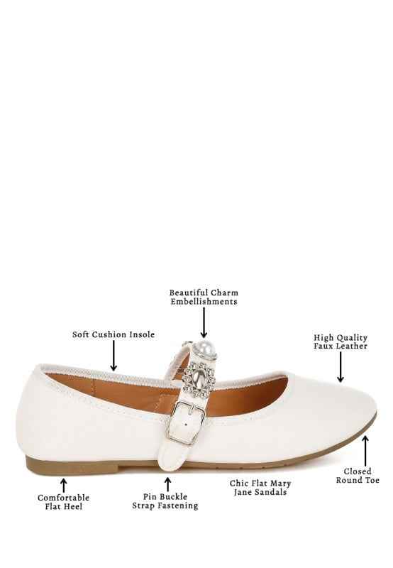 Kavana Charms Embellished Flat Mary Janes 55e9a908-a56c-4353-bb7d-232d3e8468a3