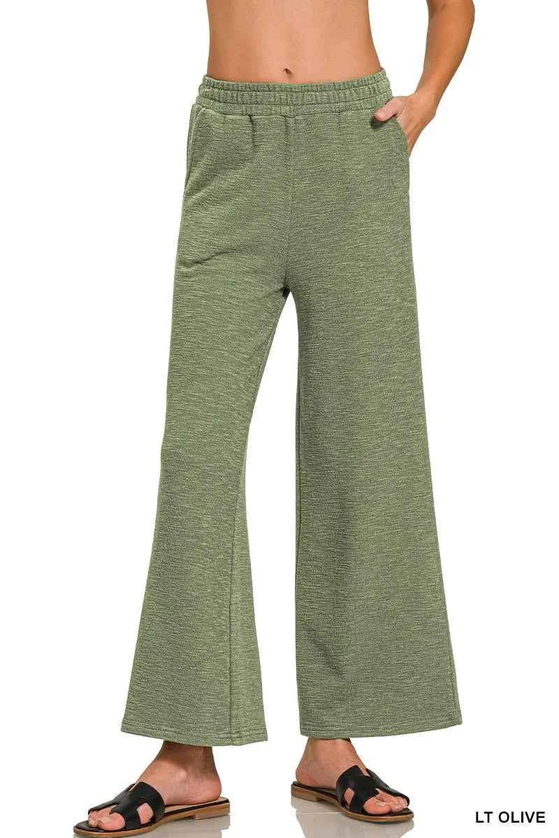 Cotton Slub Wide Leg Pants 55f2dfe2930f4b76a0887a4854845970-Max-Origin
