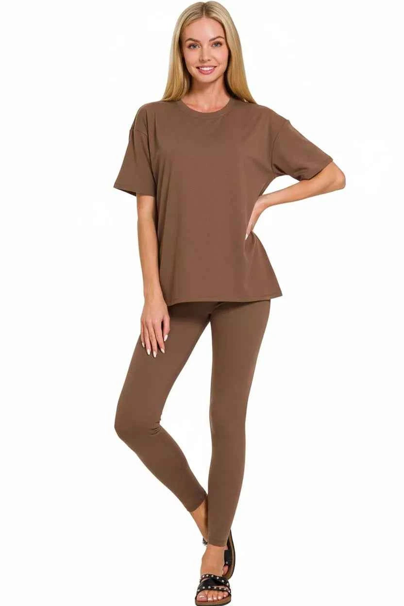 Zenana Full Size Brushed Dty Microfiber Short Sleeve Top and Pants Loungewear Set Plus Size 55fcb196-c881-44b9-80d3-45d531065e53-Max-Origin