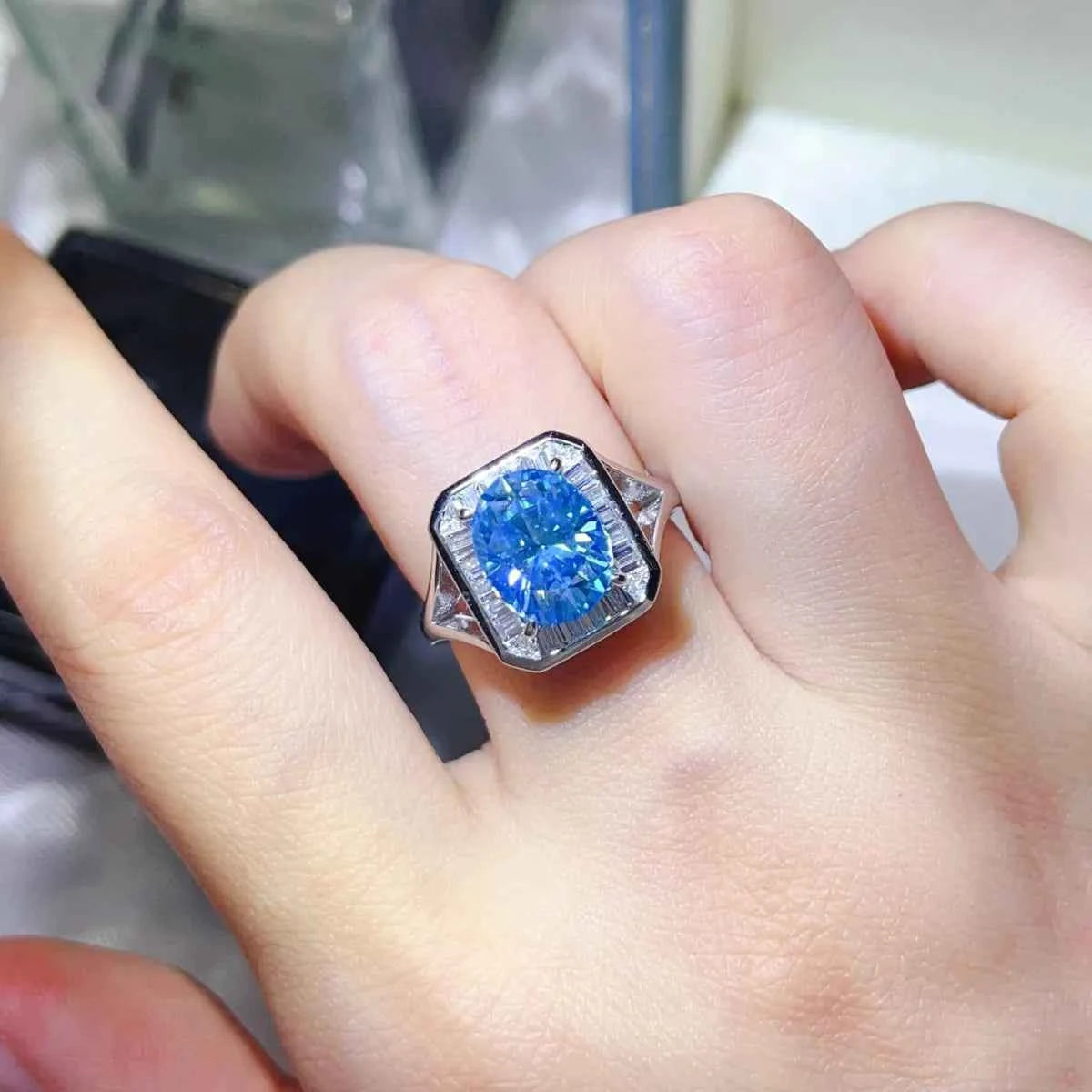 3 Carat Moissanite Square Ring 560669ab-d862-4f99-8a93-1a5a8e9b381b-Max-Origin