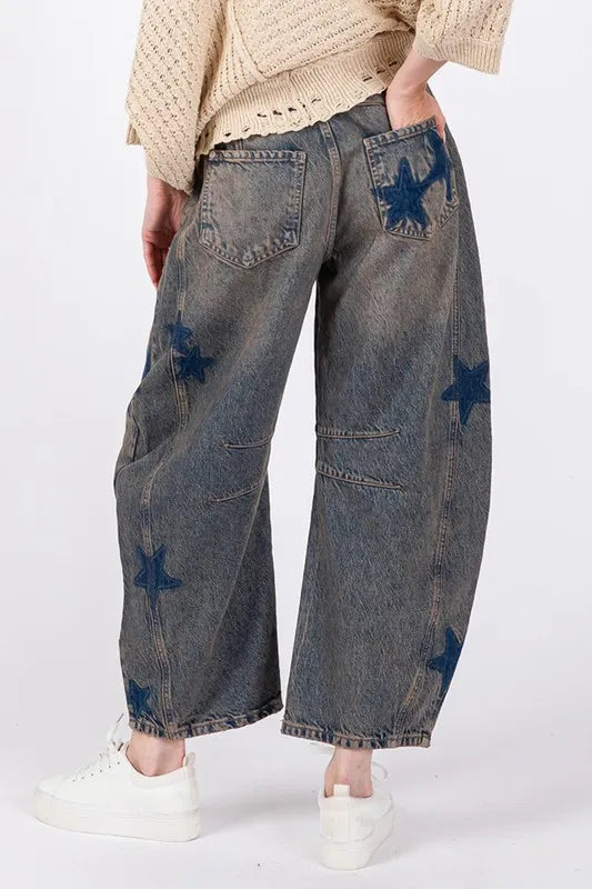 SAGE + FIG Star Wide Leg Jeans with Pockets 5613c887-6af1-4265-abc8-cf8ce46ae718-Max