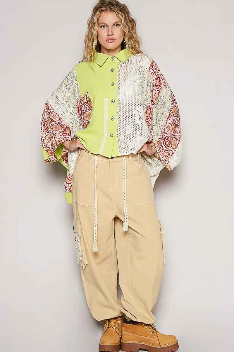 POL Thermal and Crochet Lace Mix Shirt with Floral Pattern 562a3e72-5bbb-460f-85d2-2005c49be942-Max-Origin