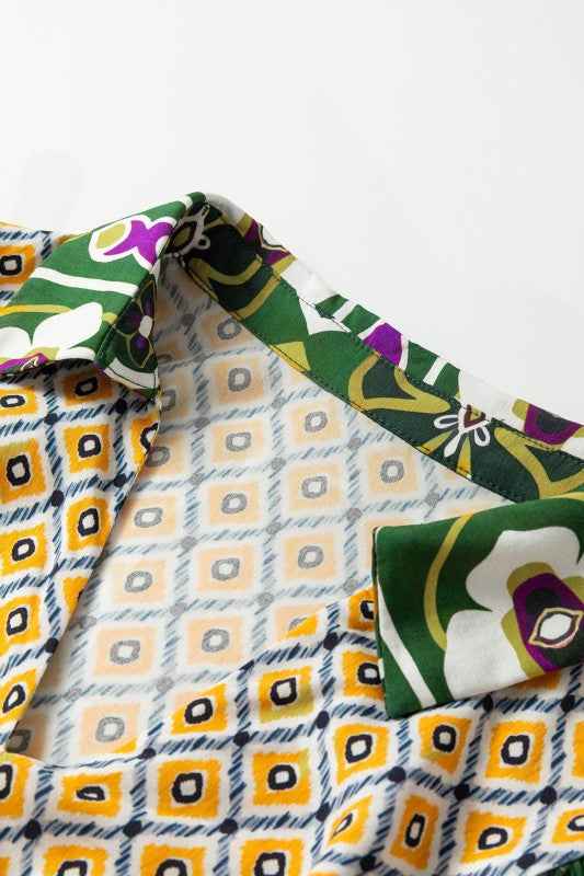 Plus Size Floral Patchwork V-Neck Maxi Dress 562b7482-fcad-4429-bfac-509bf20b7764