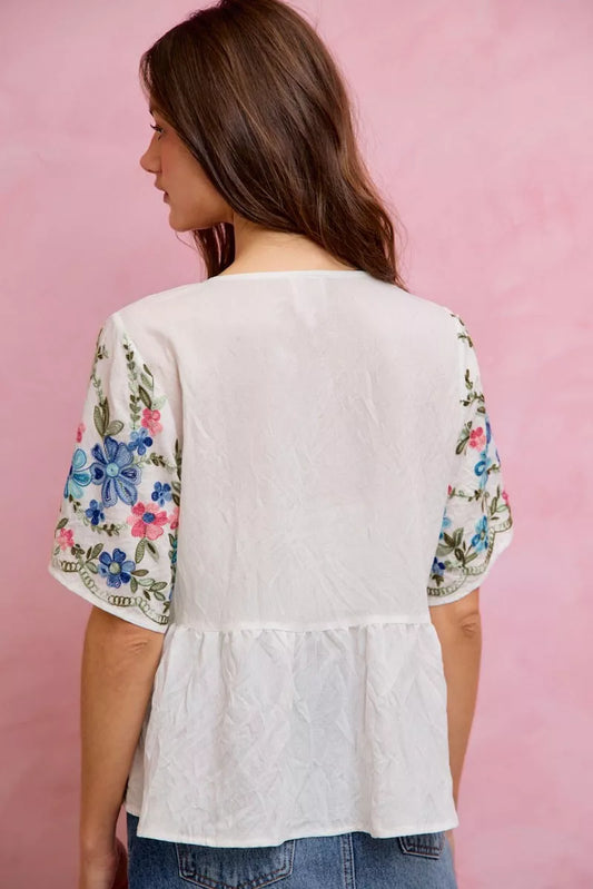 Floral Embroidered Baby Doll Blouse Top 5633d897-2f5a-4a32-82db-1e9c86ed8254-Max-Origin