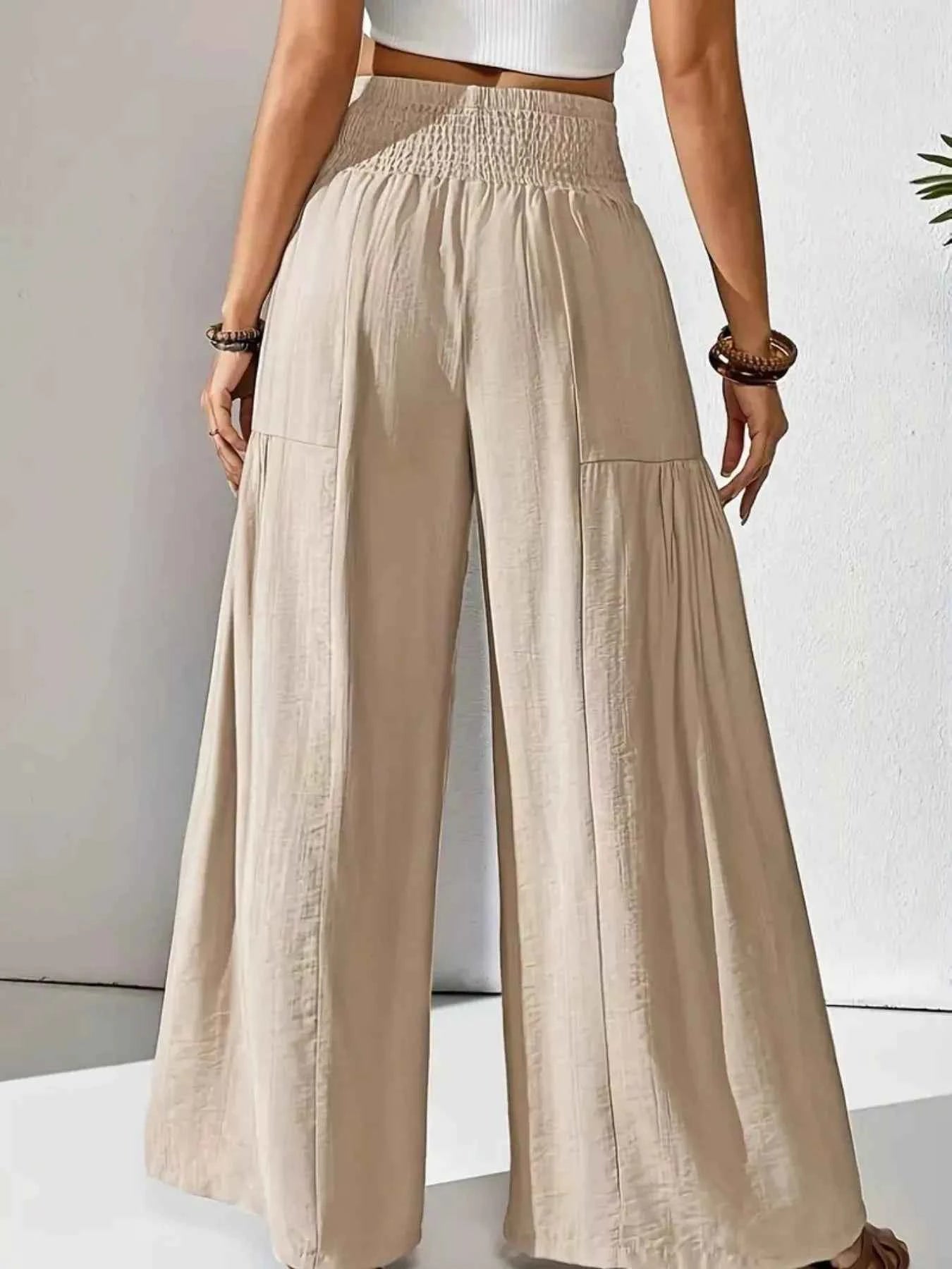 Smocked Waist Wide Leg Pants 56480538-92ea-4cb2-a795-cfd87f16dccf-Max-Origin