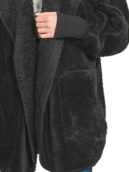 Hooded Faux Fur Jacket with Pockets 564a8cfe-9bbb-4dca-ac8c-24d77a2784c8-Max-Origin