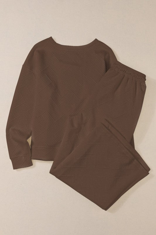 Textured Top and Pants Set 564e9642-5fdc-4962-bfce-06c540669f8f