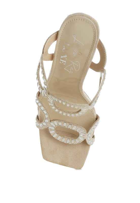 Romashka Cut Out Detail Stiletto Heel Sandals 56587e24-96f9-4b8e-99fd-474d2c96a3d4