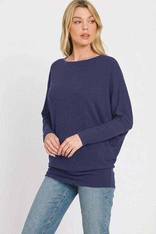 Hacci Dolman Sleeve Boat Neck Top 565f4366-6937-4c93-9fa4-5716605a6247-Max