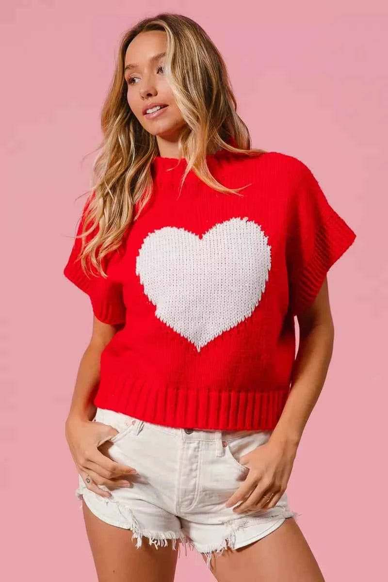 BiBi Rib Banded Heart Pattern Valentines Sweater 567cd2a2d392417aa3fc6fc71ffd2fc9-Max-Origin