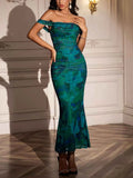 Off-Shoulder Ruched Floral Mermaid Dress Deep Teal 5689c923-7d06-4b30-8186-82c67bce8507-Max-Origin