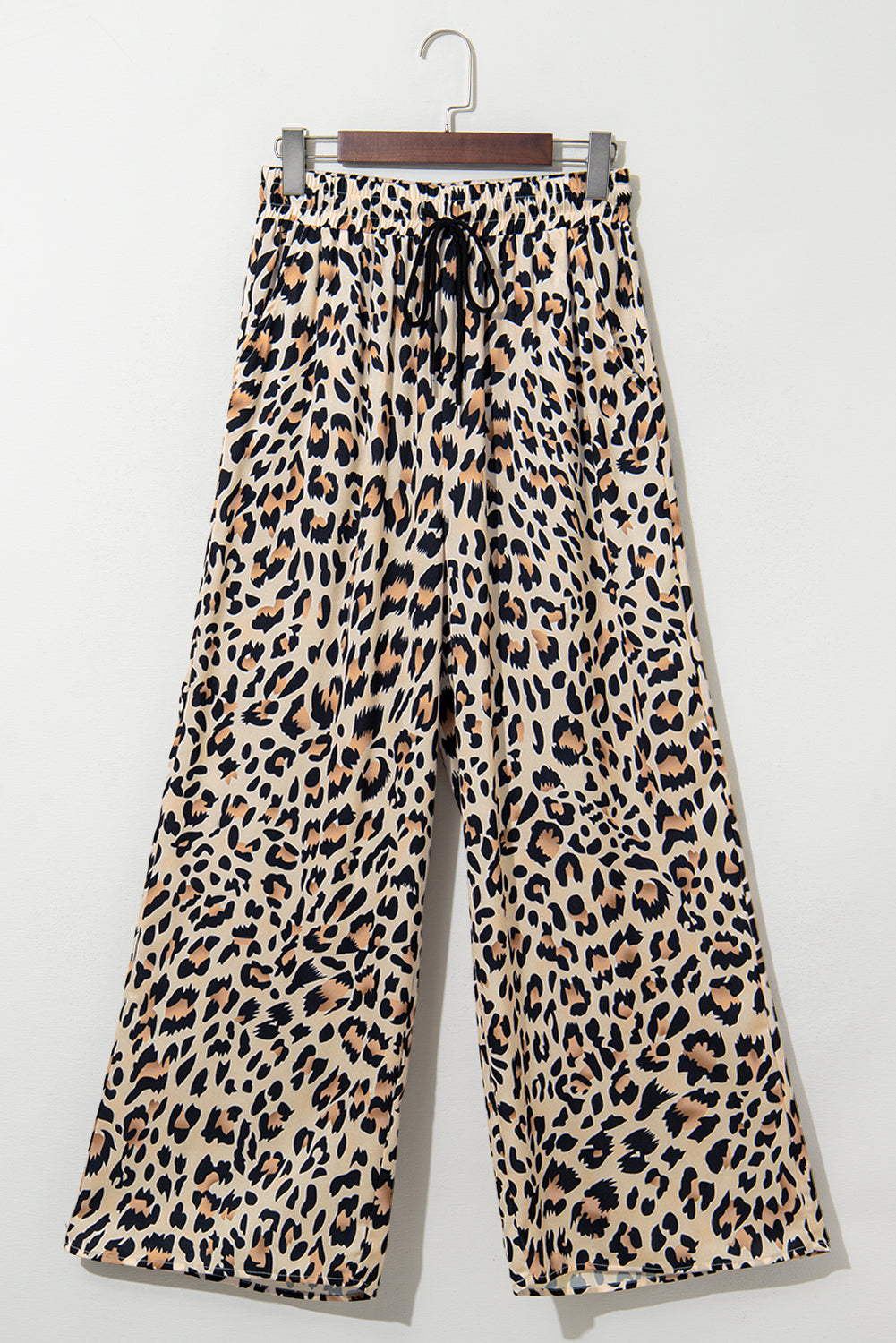 Parchment Allover Leopard Print Wide Leg Pants 569367f8052535c2