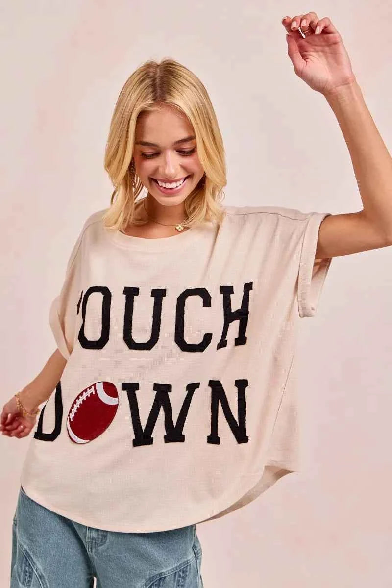 BiBi Game Day Touchdown Letter Patches Waffle Short Top 56968d01fda34219b991f421c46f9f82-Max-Origin