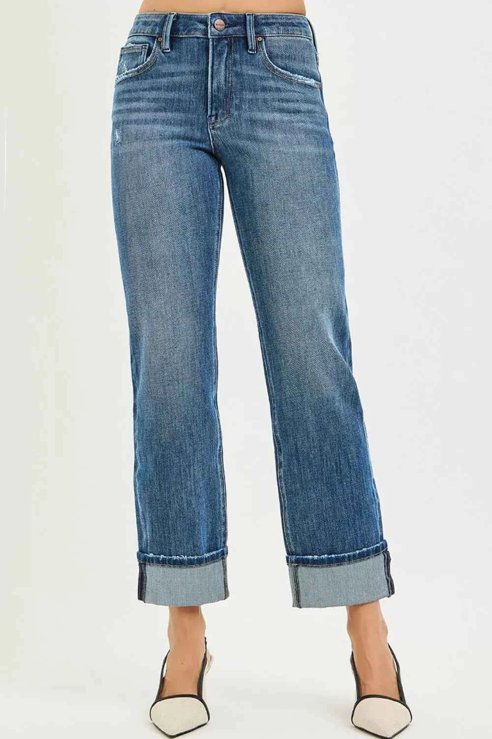 RISEN Full Size 4 Way Stretch Slouchy Straight Jeans with Cuffed Hem Plus Size 56ac523c-4ddf-4487-aefa-475287ac6d13-Max-Origin