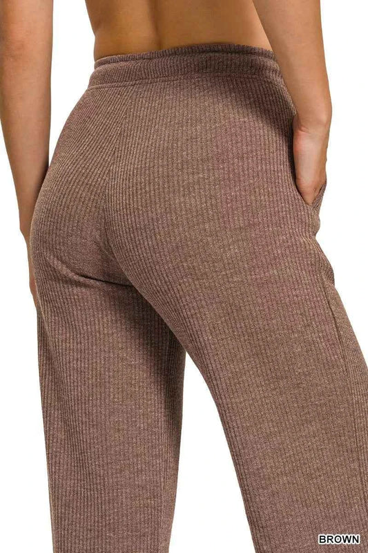 Ribbed Drawstring Lounge Pants 56b4dc7a94944d68912b1b1aaabcc723-Max-Origin