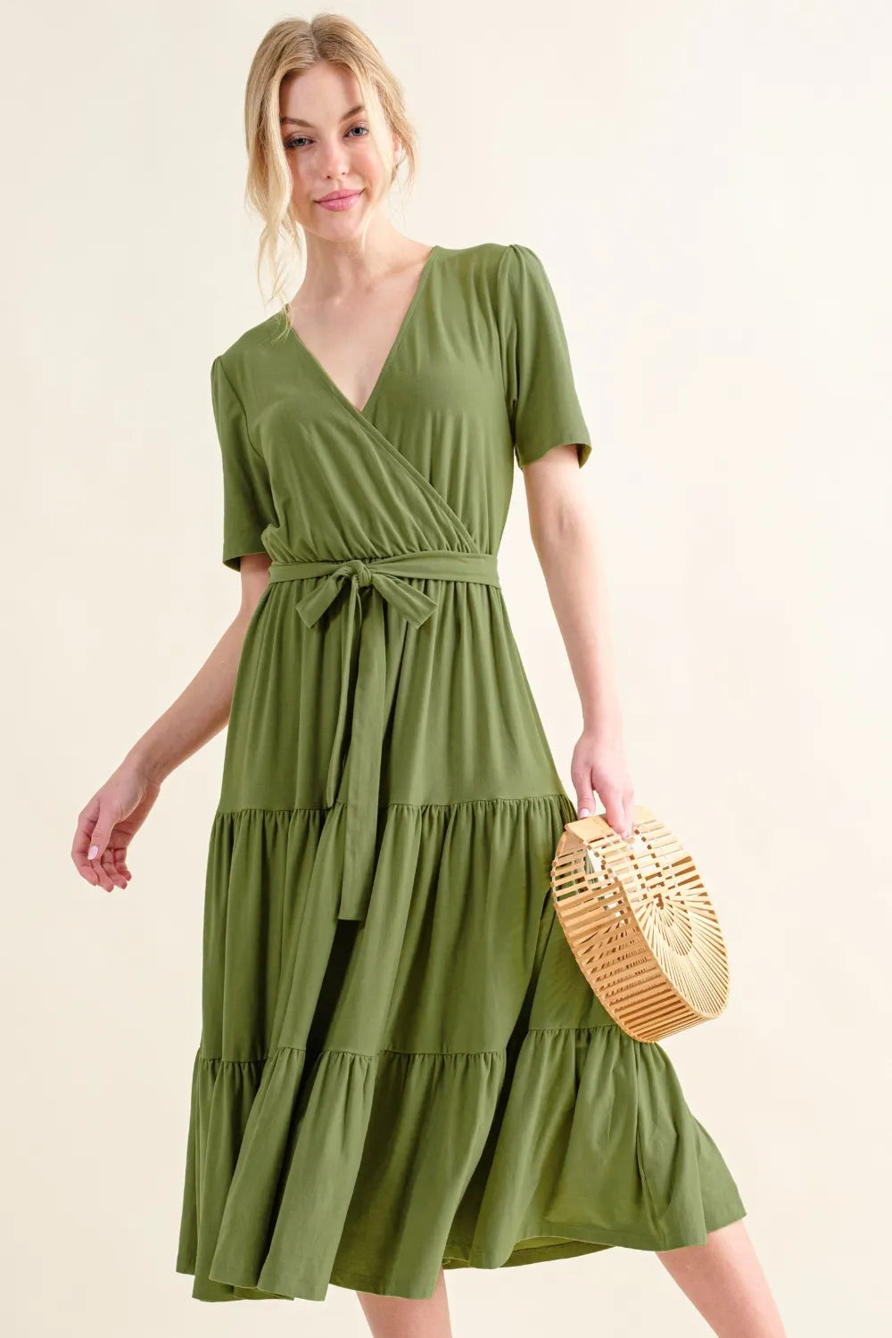 And The Why Soft Short Sleeve Tiered Midi Dress 56b5248e-8a8f-447b-815e-19d5b7cfc9cc-Max