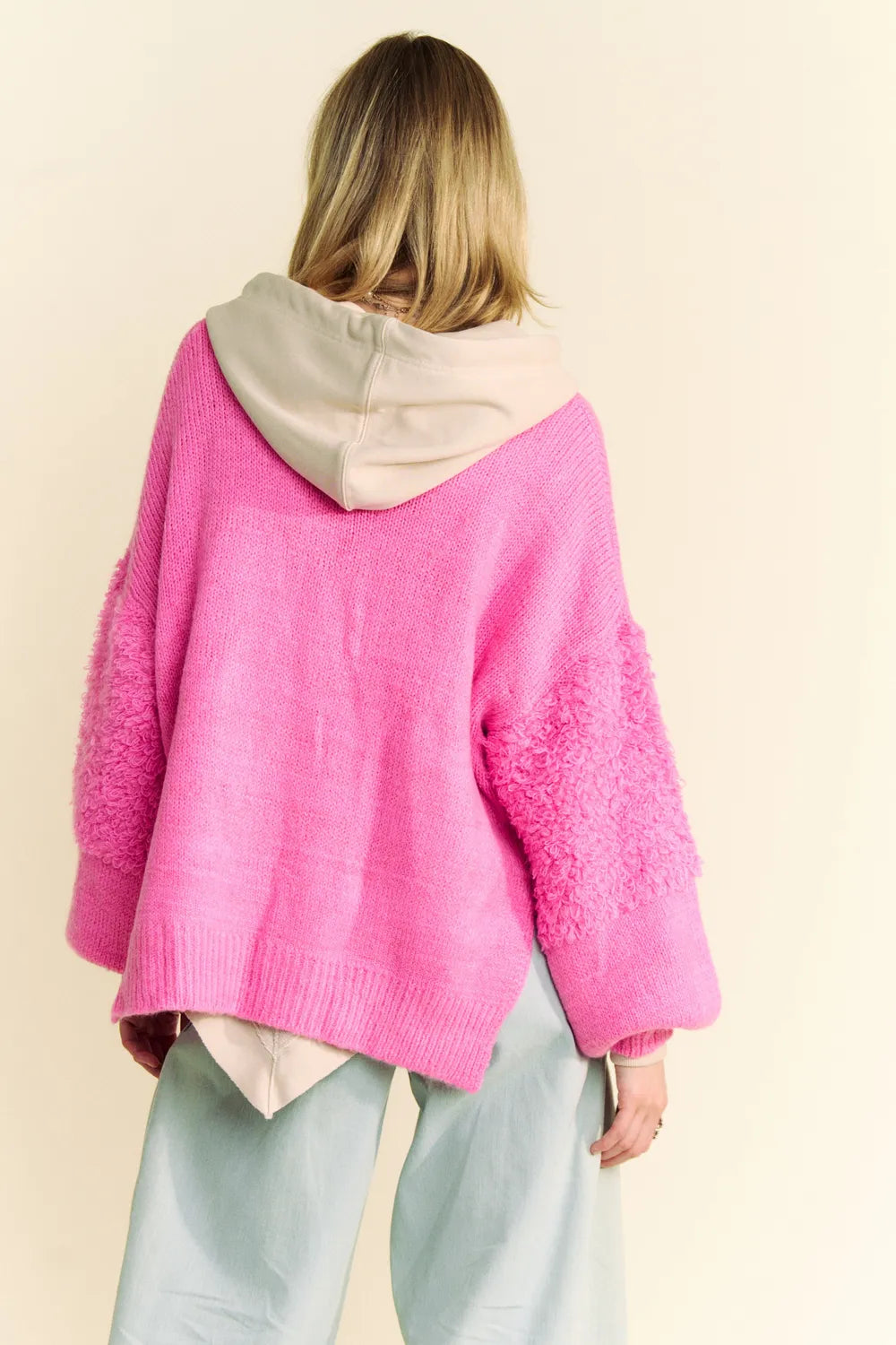 Davi & Dani Side Slit Open Front Long Sleeve Cardigan 56b61922-45e9-4c4d-a87e-a802e7992709-Max