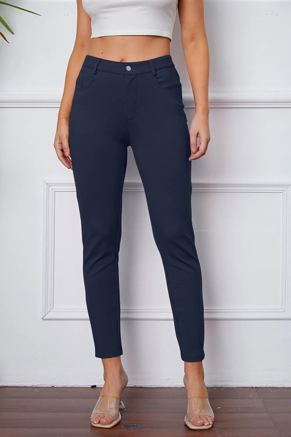 StretchyStitch Pants by Basic Bae Dark Blue 56bf123c-892a-4f9b-98dd-ac4644d6152f-Max