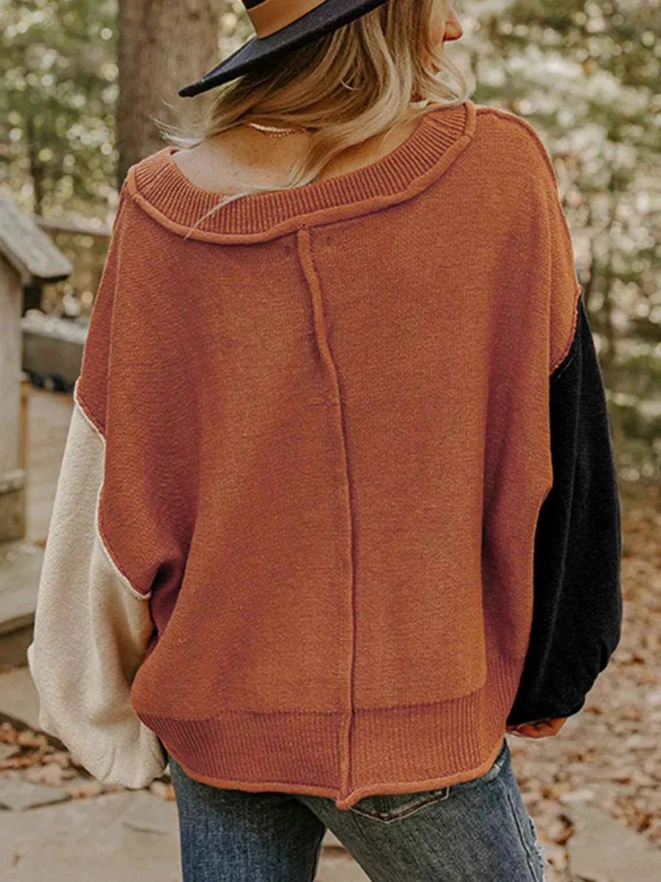 Ribbed Hem Long Sleeve Sweater 56c11e9c-68e2-4845-a07f-c6dc9c4e1436-Max-Origin
