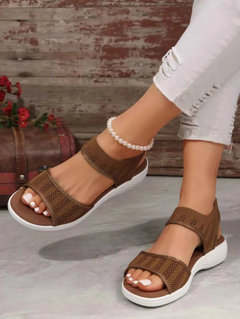 Peep Toe Cloth Sandals 56dc21dd-dba4-4d7d-832c-695c4178d17e-Max