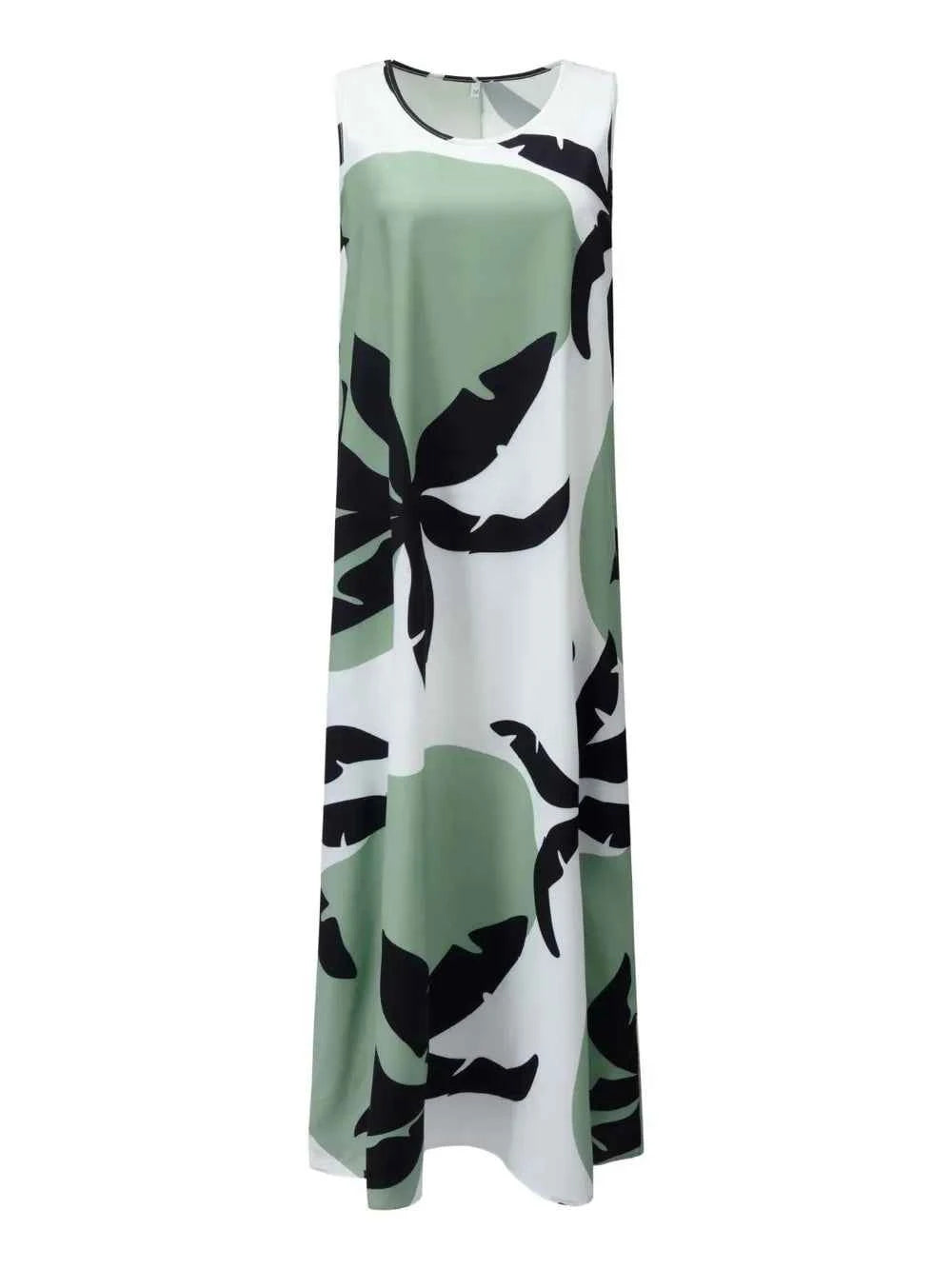 Printed Round Neck Mini Tank Dress 570ab181-e58c-43cc-9fe6-46c2a0d8787a-Max