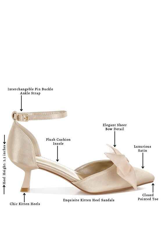 Cadell Bow Detail Satin Sandals 57178157-be55-4308-8ccd-35b5e099f68e