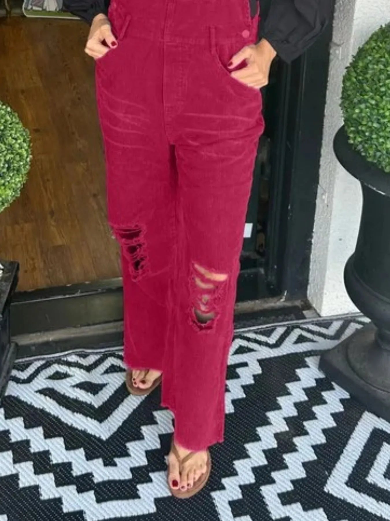 Distressed Wide Leg Corduroy Overalls 572a35fe-d907-4206-91be-c2d07f30ddc0-Max-Origin