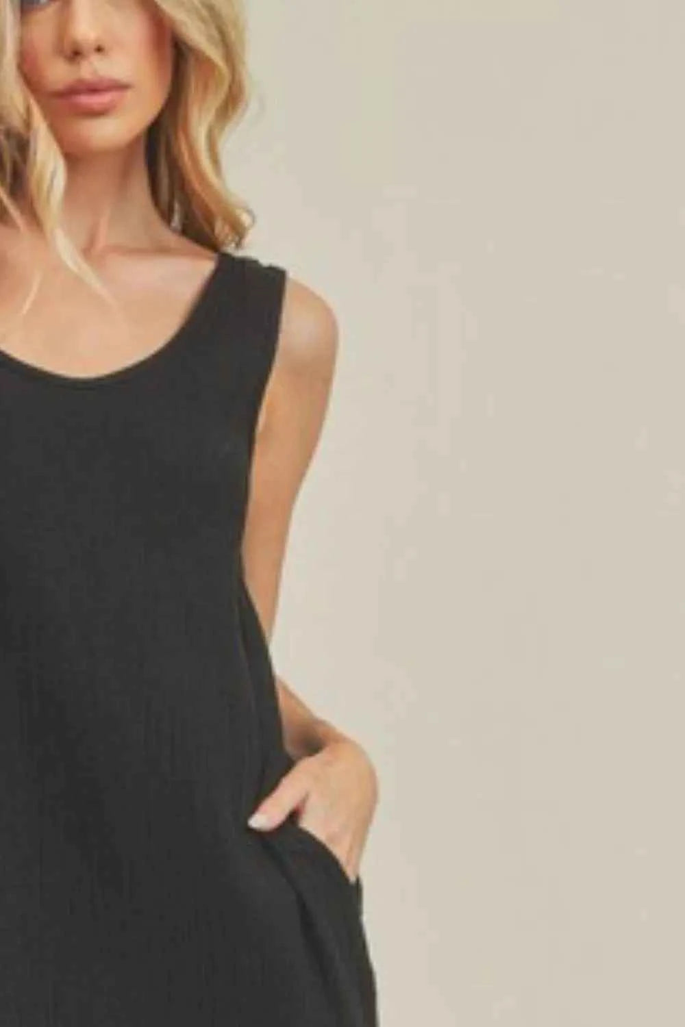 Aemi + Co Round Neck Midi Tank Dress with Pockets 573d49a7-e678-4fab-82af-e7dd44d74cde-Max