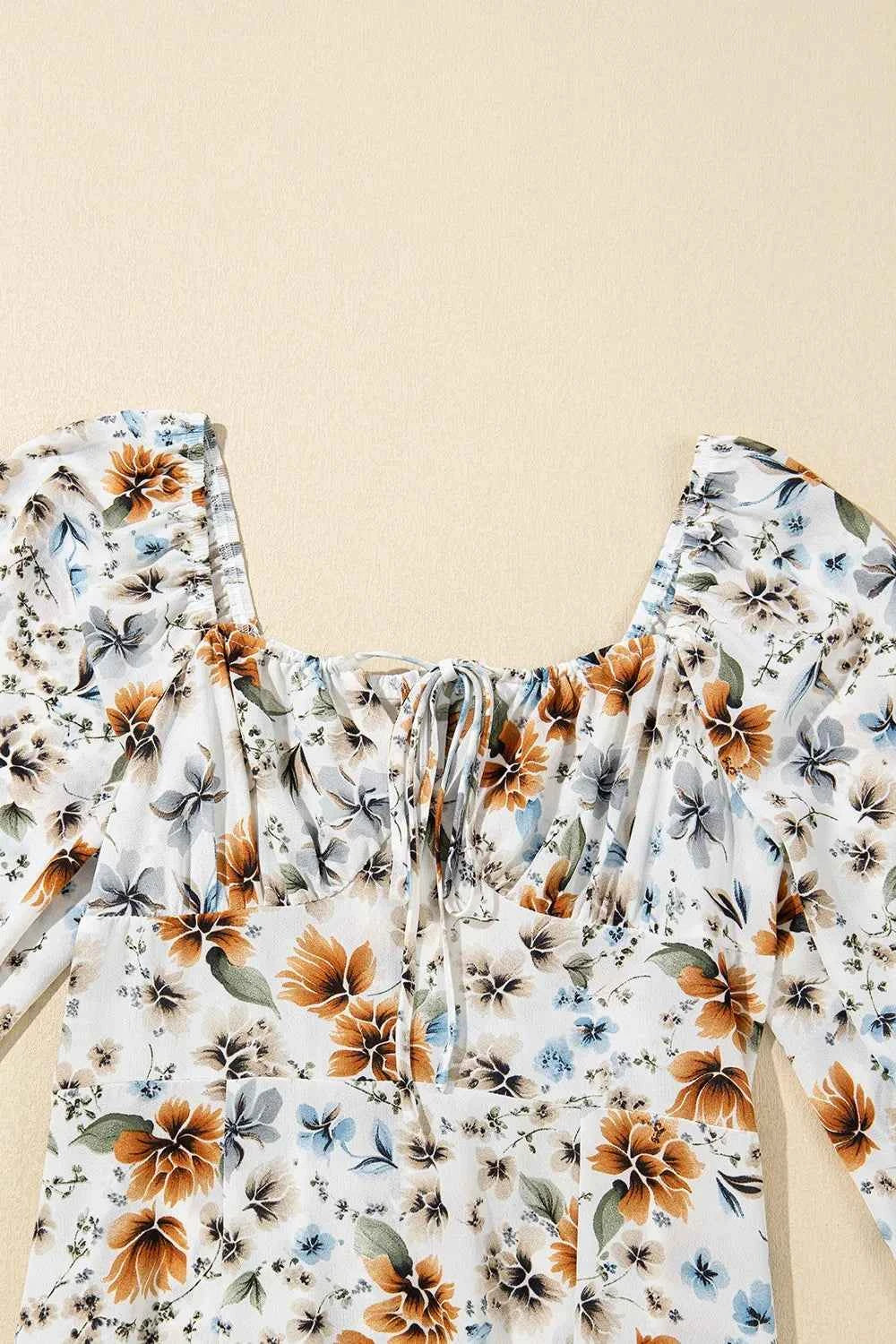 Floral Print Flounce Sleeve Midi Dress 57592de5-0545-4769-b19a-c75322525843-Max-Origin