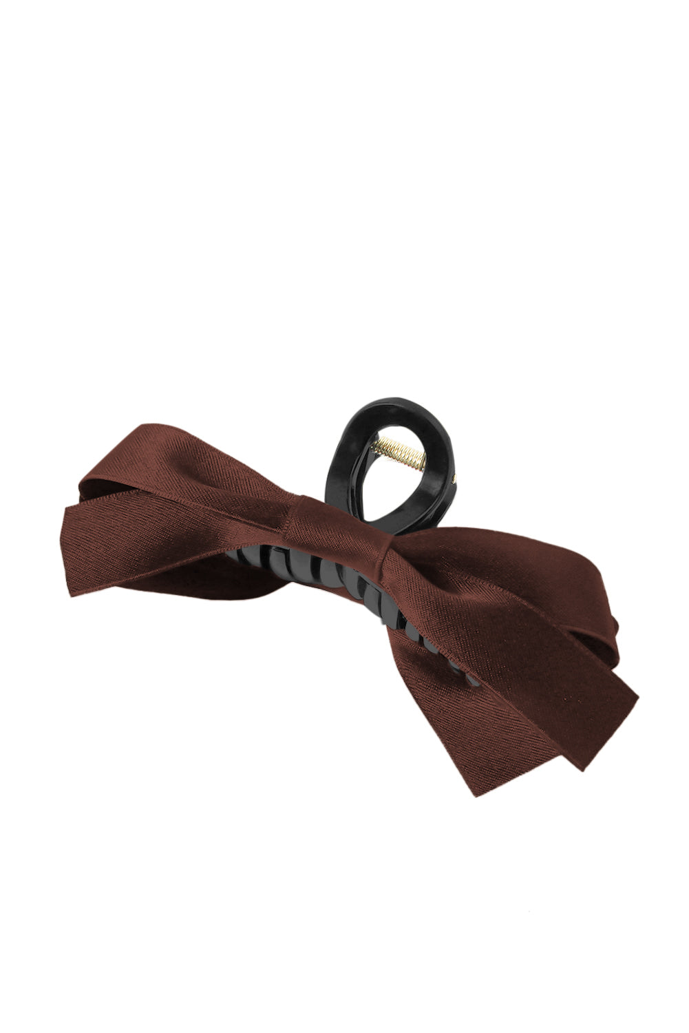 Light French Beige Solid Color Ribbon Bow Decor Hair Clip 576f1ec7cb775364