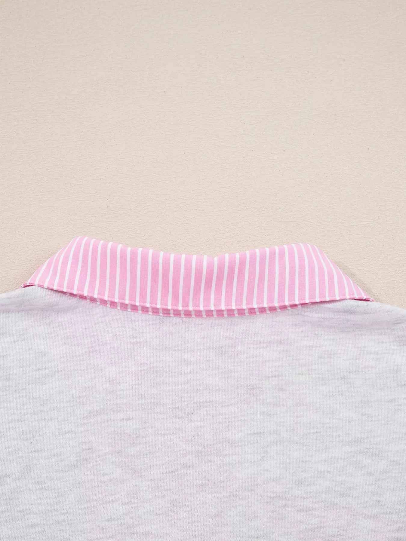 Contrasted Trim Frilled Collar Drop Shoulder Top and Drawstring Pant Set 57819c35c56b41728ccacc7655124bcd-Max-Origin