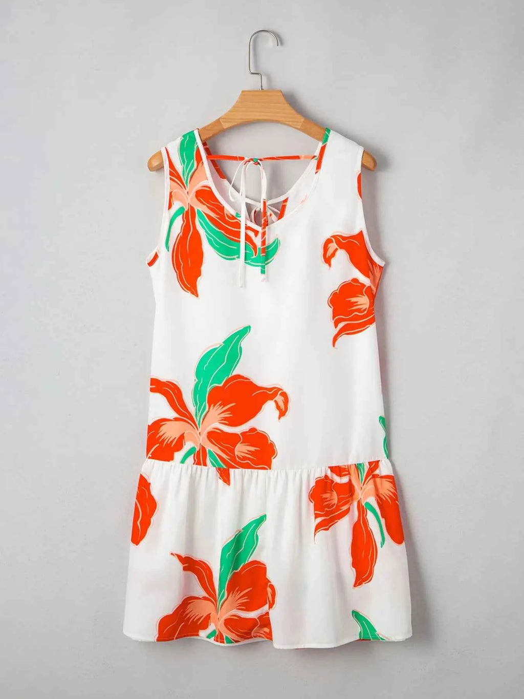 Floral Tie Neck Sleeveless Ruffled Sundress 579adb17-3077-4402-a3a8-98ac4477a084-Max-Origin