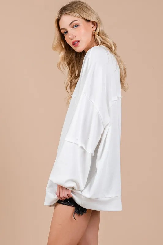 Ces Femme Exposed Seam Long Sleeve Sweatshirt 57b46369-06da-4ea2-91b6-8e1d8c83a748-Max