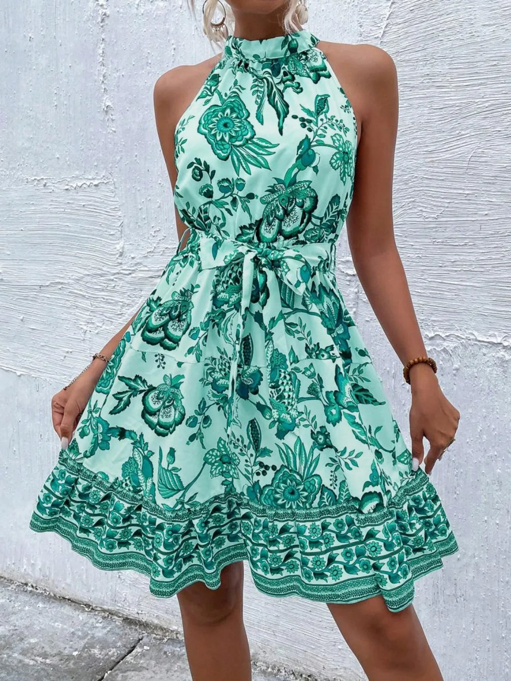 Printed Tie Waist Mini Dress 57c78bdd-02cc-4501-b502-f514fb7ac3a3-Max-Origin