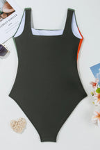 Color Block Padded Square Neck One Piece Swimsuit 57eac193-30c1-4e5d-b598-bfc5a2bc917d-Max-Origin