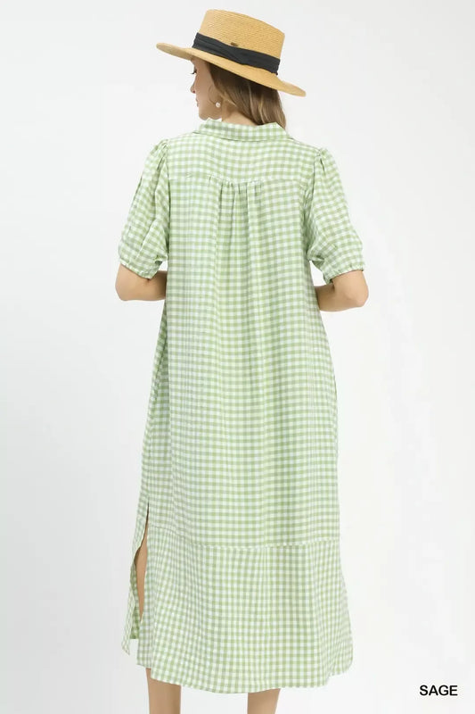Gingham Midi Dress with Side Pockets 57ffd69b-0304-4ebf-a6bc-47ecbcf9c2ea-Max-Origin