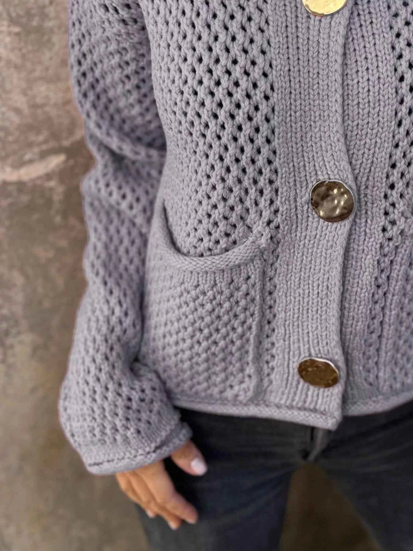 Crochet Button Up Long Sleeve Cardigan 580b3d9f-fd40-4205-a5f1-1296bb3516eb-Max-Origin