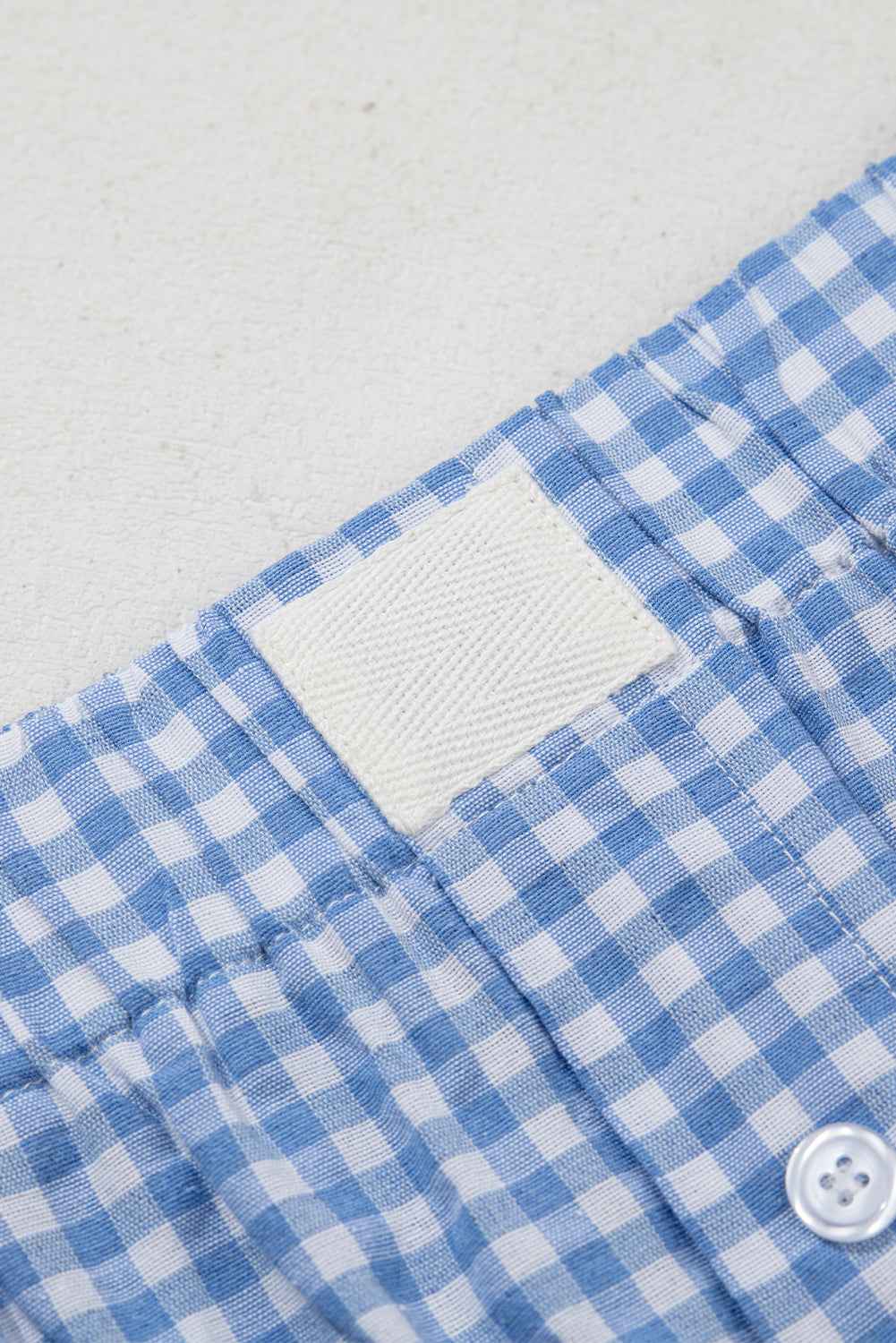 Red Vintage Plaid Print High Waisted Loose Wide Leg Shorts 581d466e54529a65