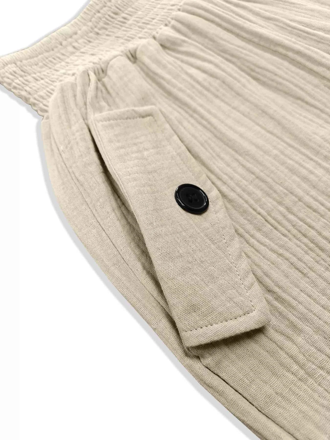 Smocked Textured Casual Pants 583e0707-18f0-4d61-a4dd-6adf260cd545-Max-Origin