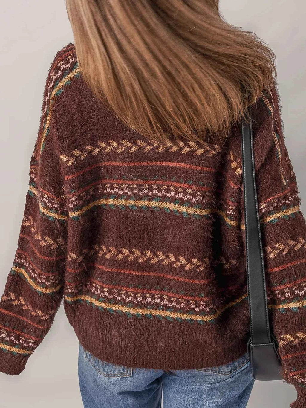 Ethnic Pattern Mohair Knitted Drop Shoulder Sweater 5845f72378e14aedb30cb8cfa797184b-Max-Origin