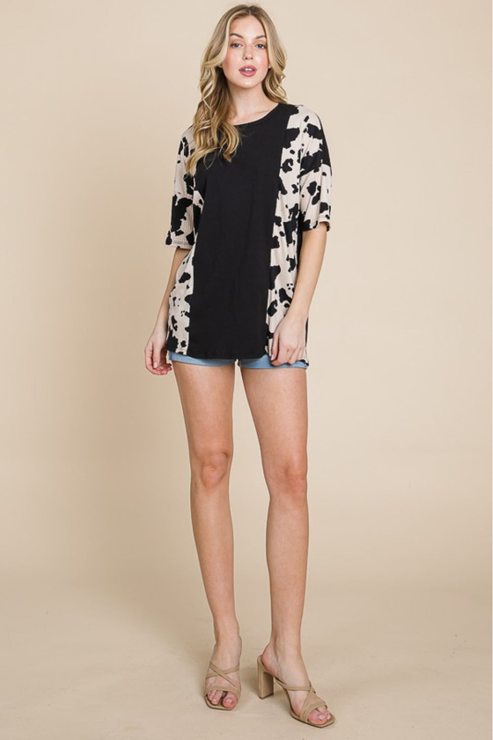 BOMBOM Rodeo Love Ribbed Animal Contrast Tee 58462daa72924cbcb909bce0c56e4b04-Max
