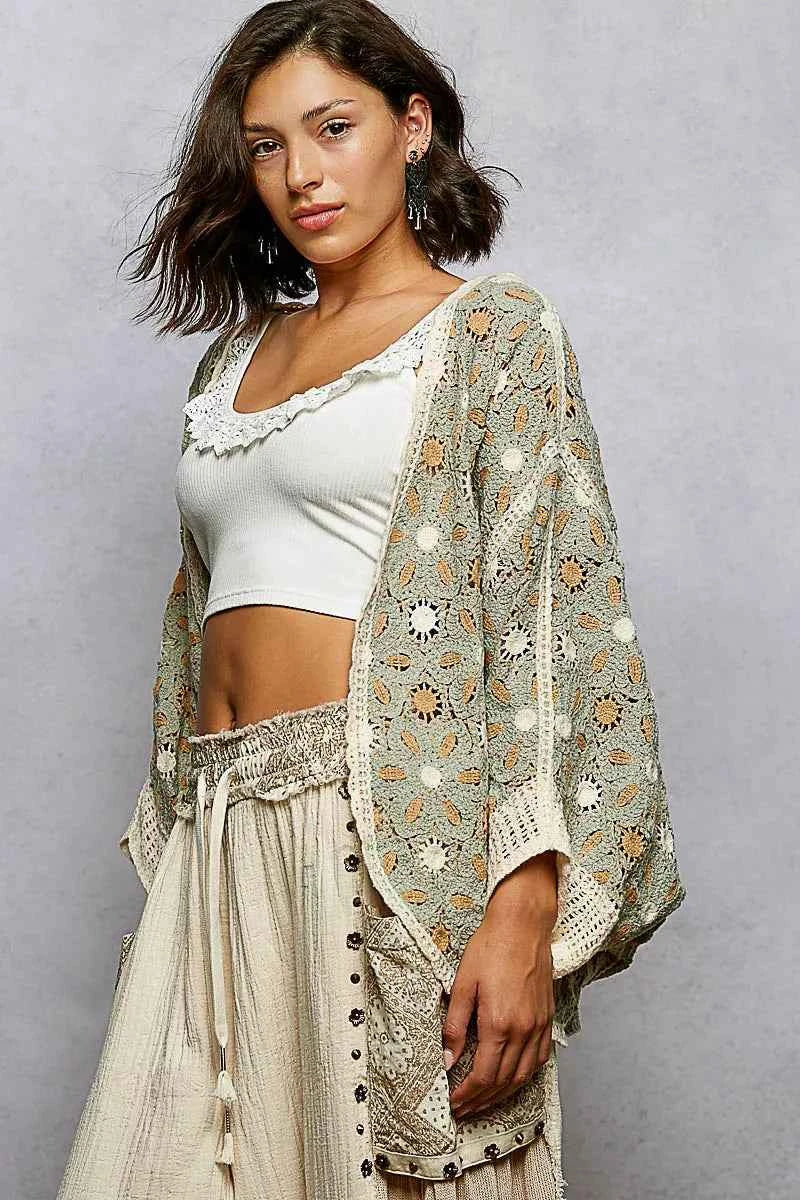 POL Open Front Floral Pattern Crochet Cardigan 584c5d42-3387-446e-a069-cfb8372f0cbb-Max-Origin