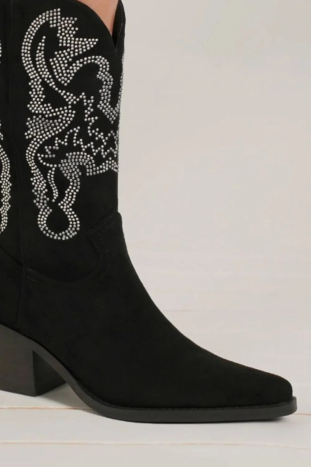 Beast Fashion Rhinestone Detail Point Toe Boots 584ec711-4ae5-416e-be80-932afc08fd1a-Max