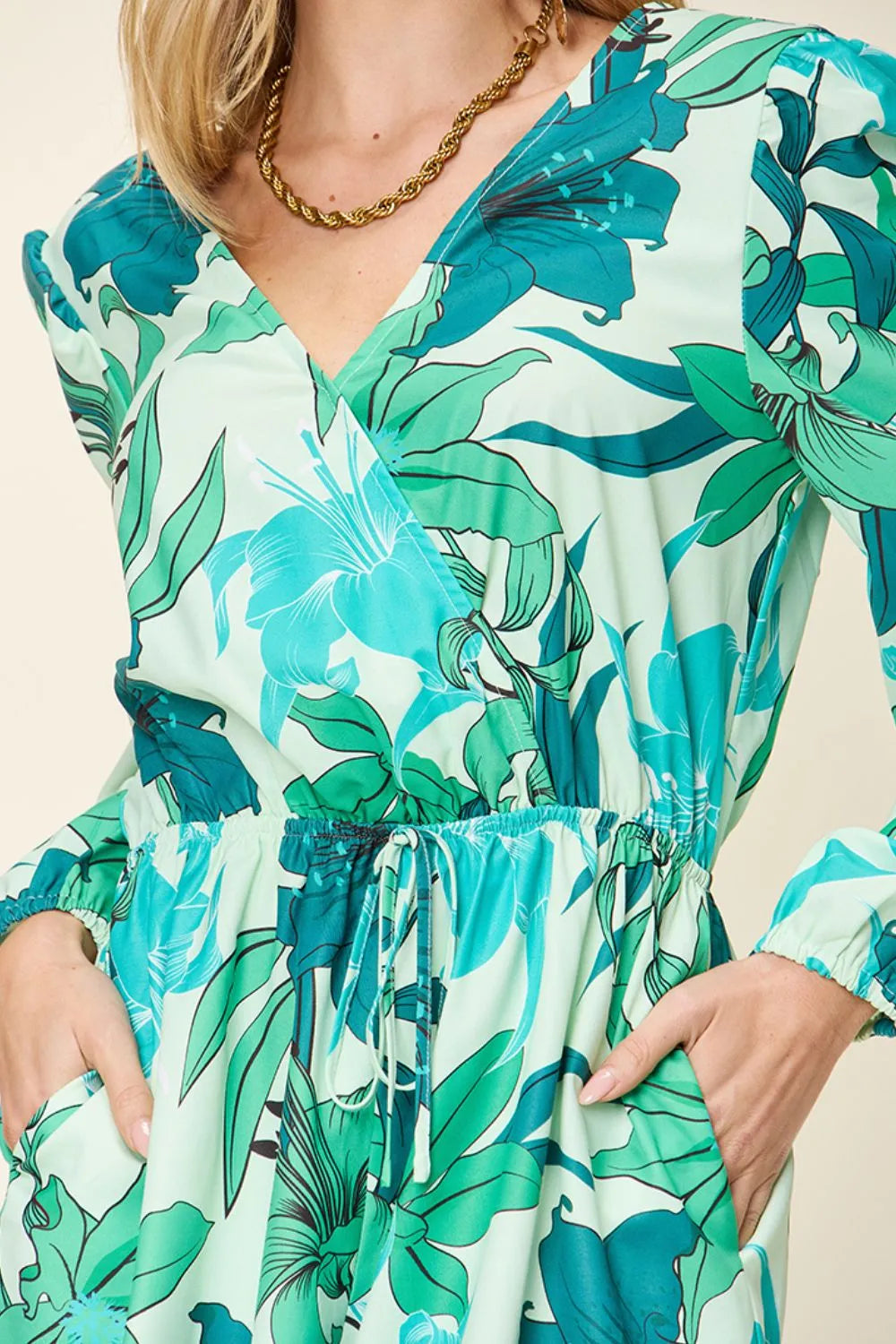 Double Take Full Size Floral Long Sleeve Romper with Pockets 584f906a-85e4-4e79-a1c8-a048baea8bf9-Max