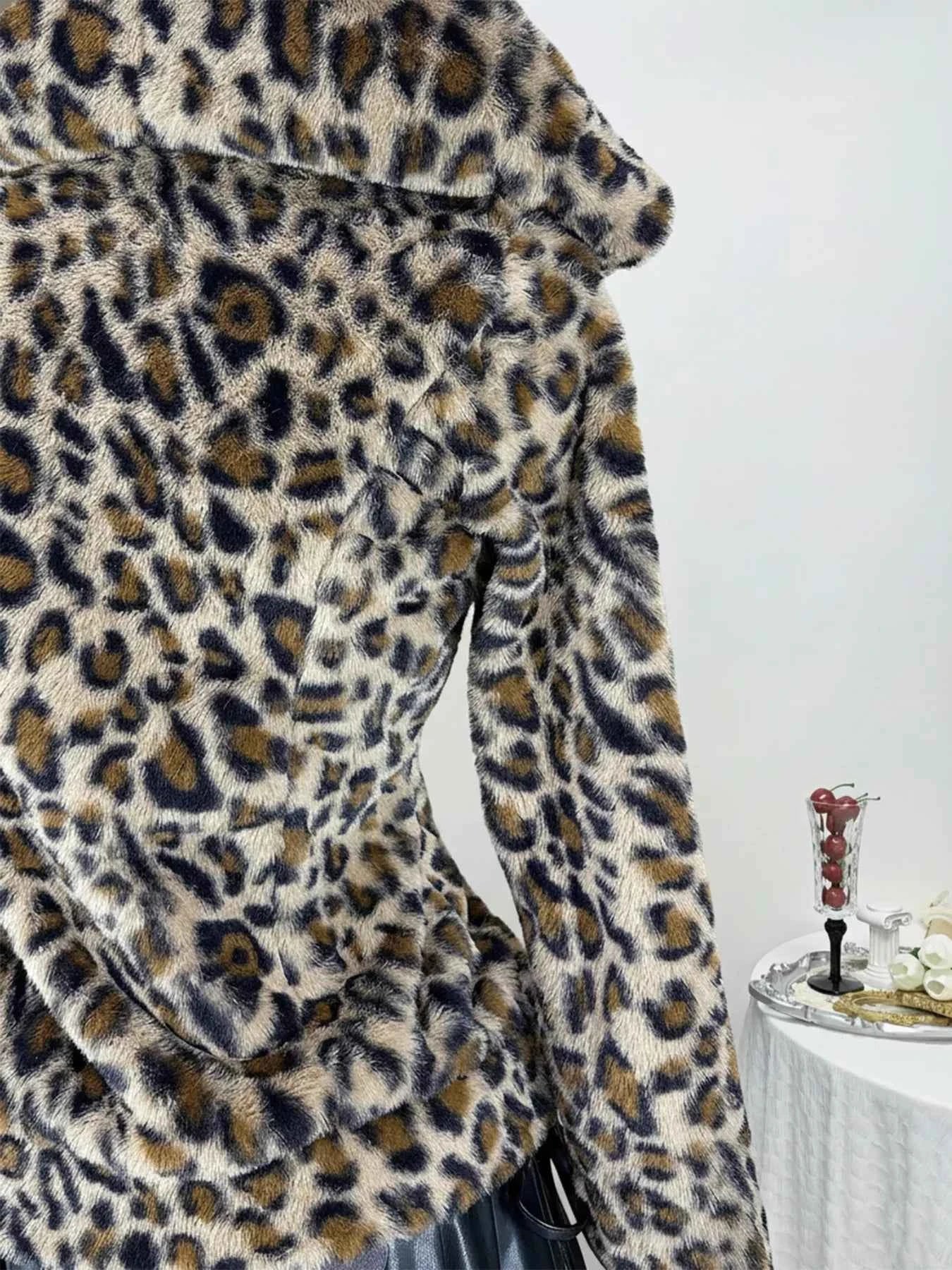 Leopard Plush Zip-Up Hooded Outerwear 585ccbecc64f45caa53f52207ccdc2fa-Max-Origin